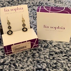Lia Sophia Black Earings